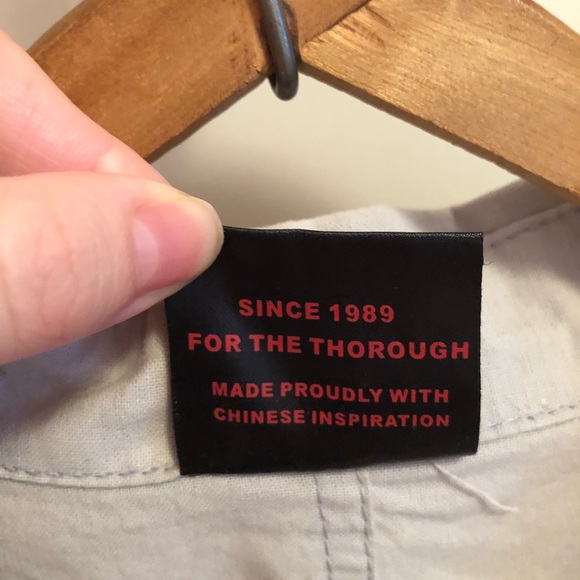 Gray Button Up Work Shirt - Picture 3 of 5